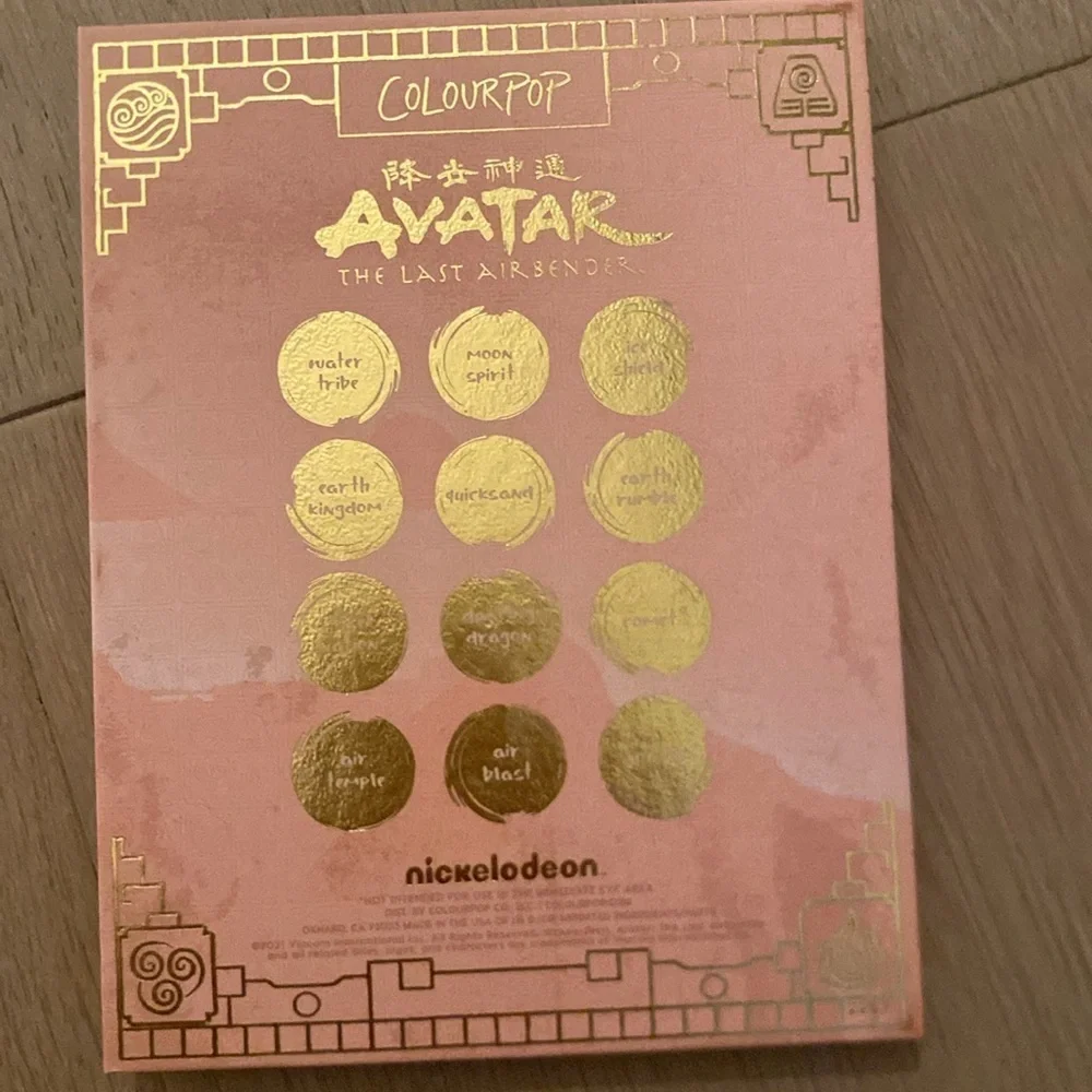 ColourPop Avatar the Last Airbender palette